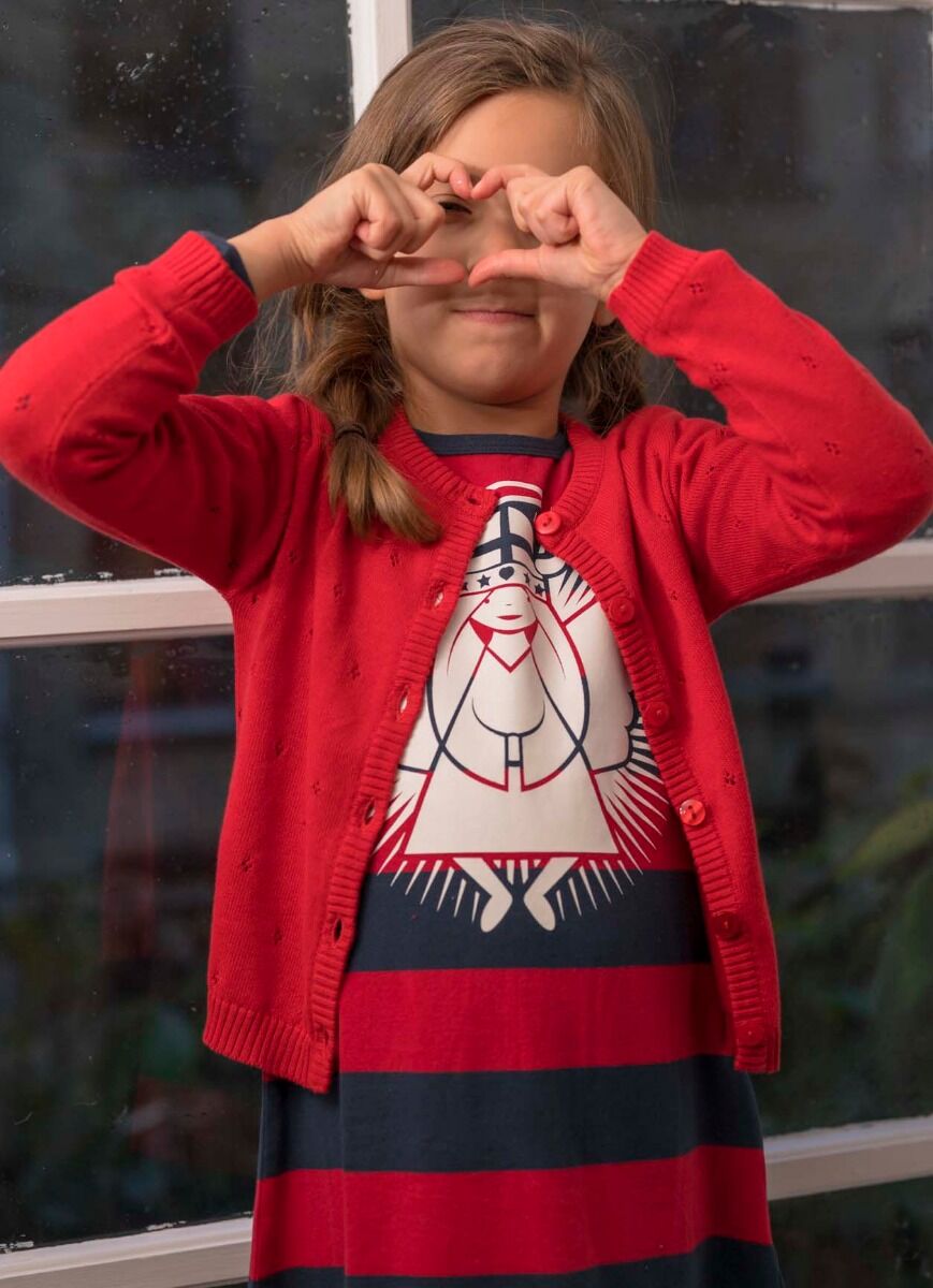 Danenanna Dress Dk Red/Dk Navy ANGEL FREJA