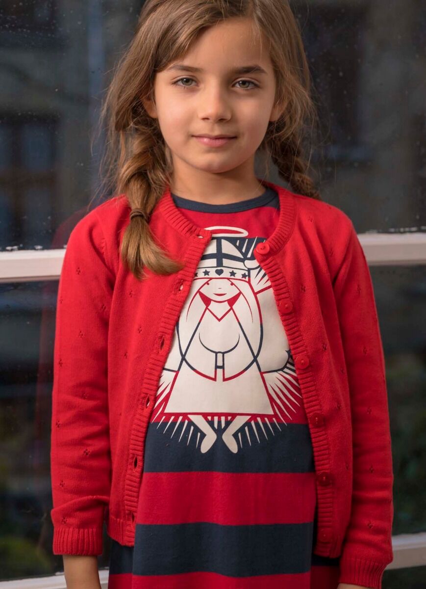Danenanna Dress Dk Red/Dk Navy ANGEL FREJA