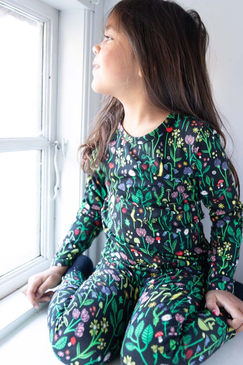 Bluse til børn med blomster