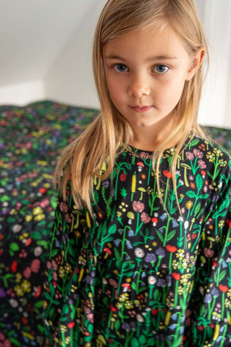Danepopsicle Cotton Dress Black BOTANICAL