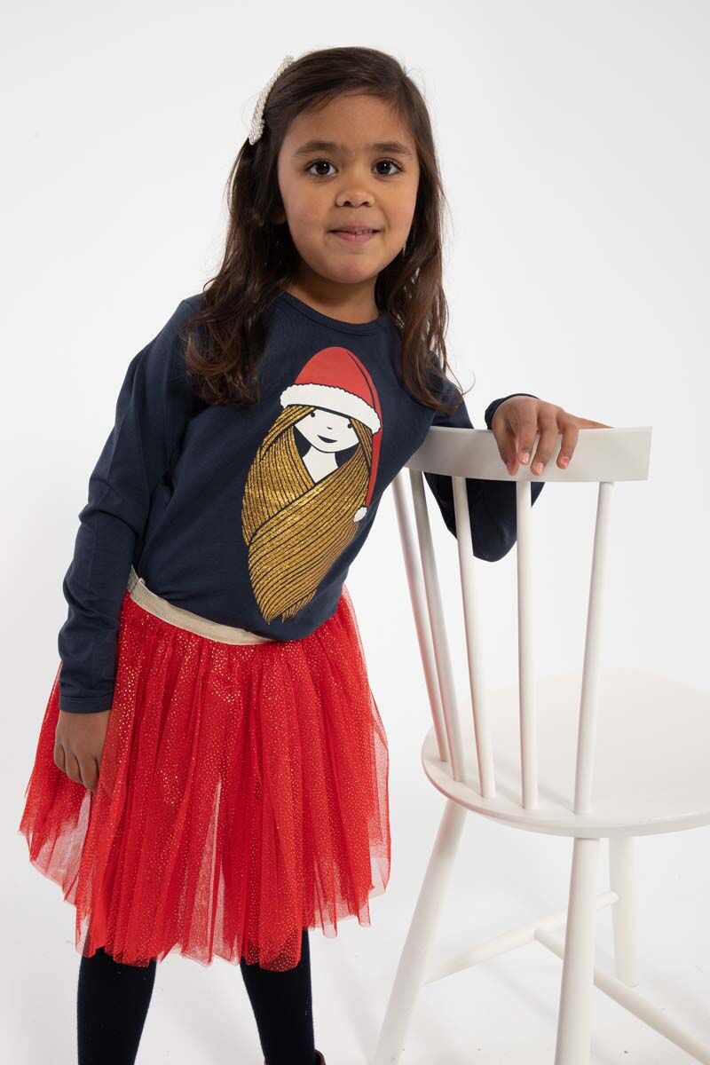 Danesparkle Skirt Red Glitter