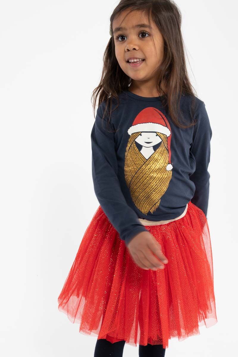 Danesparkle Skirt Red Glitter