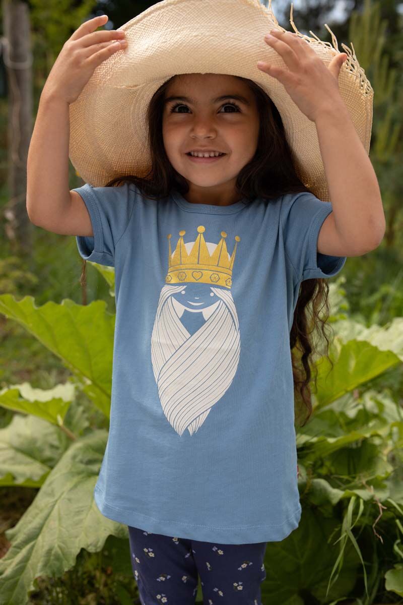 T-shirt til børn med prinsesse