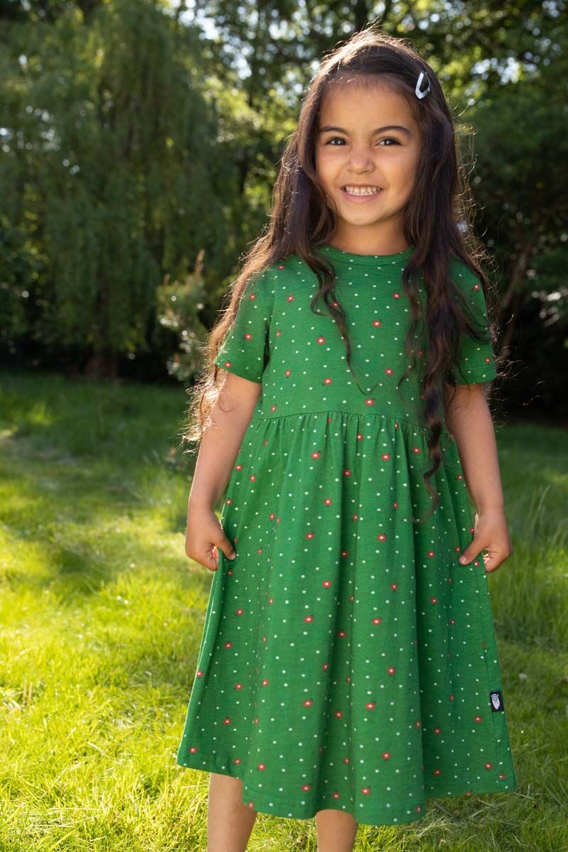 Daneshellfish Slub Dress Grass Green SPRINKLE Daneshellfish Slub Dress Grass Green SPRINKLE