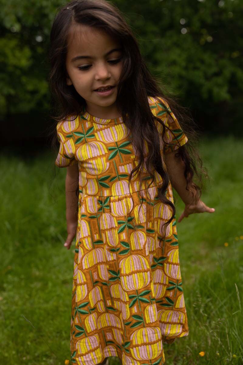 Danelollipop Dress SS Yellow Mix GERMANITE – Danefæ