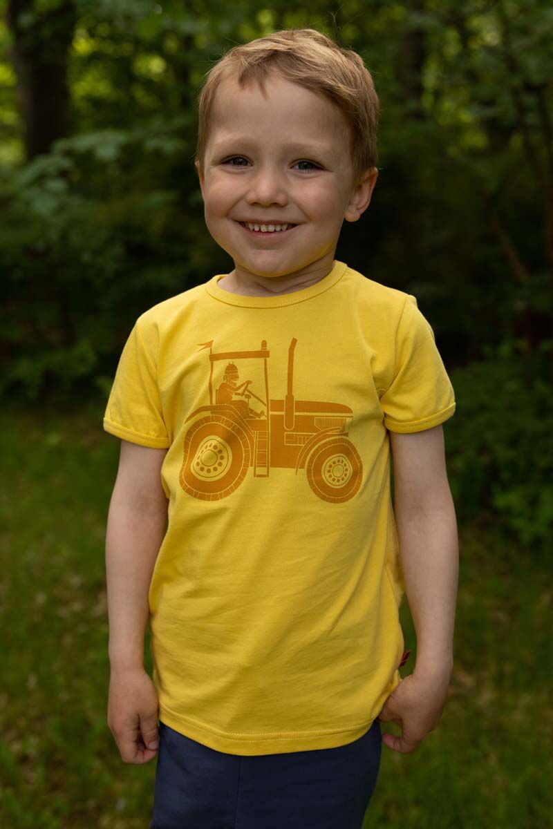 T-shirt til børn med viking på traktor