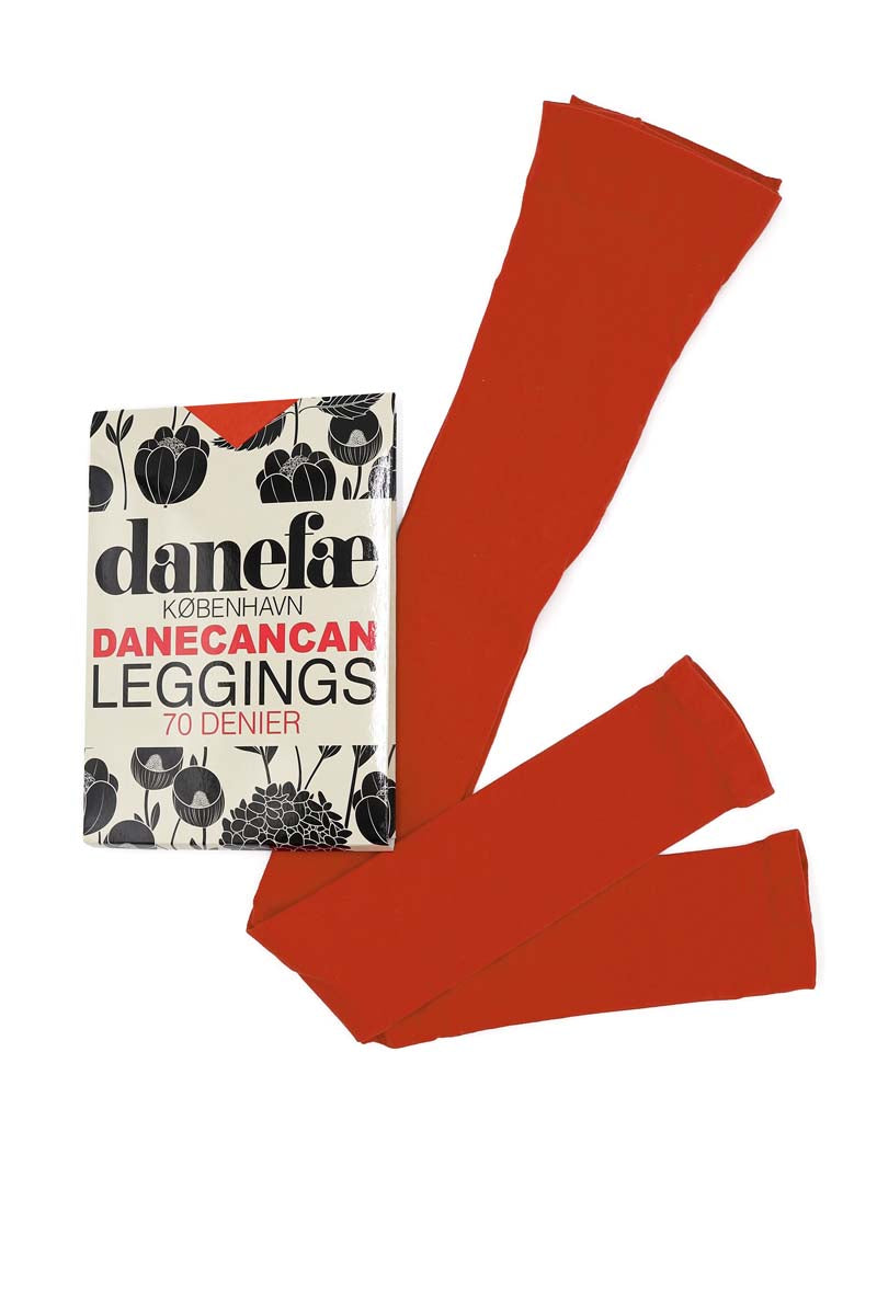 Orange leggings i nylon til kvinder