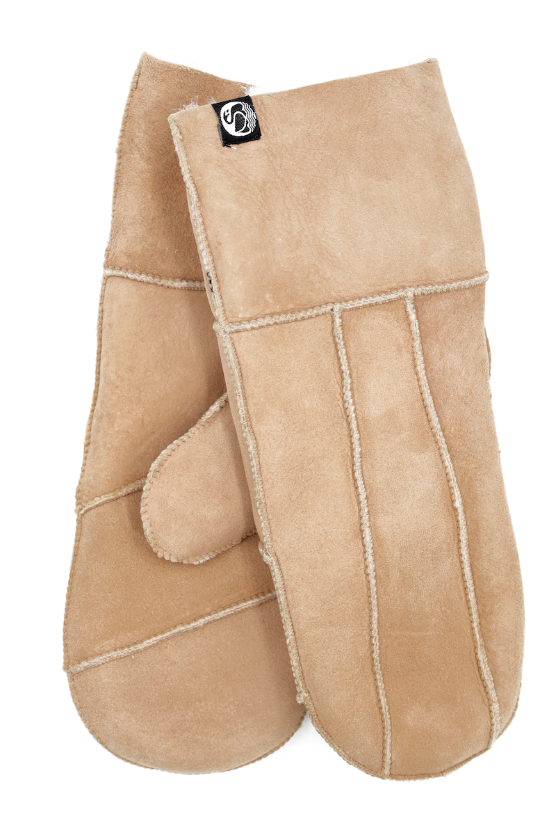 No Waste Sheepskin Gloves Light Camel