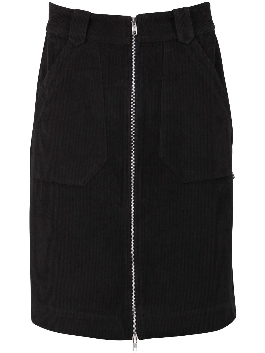 Danemadelaine Cord Skirt Black