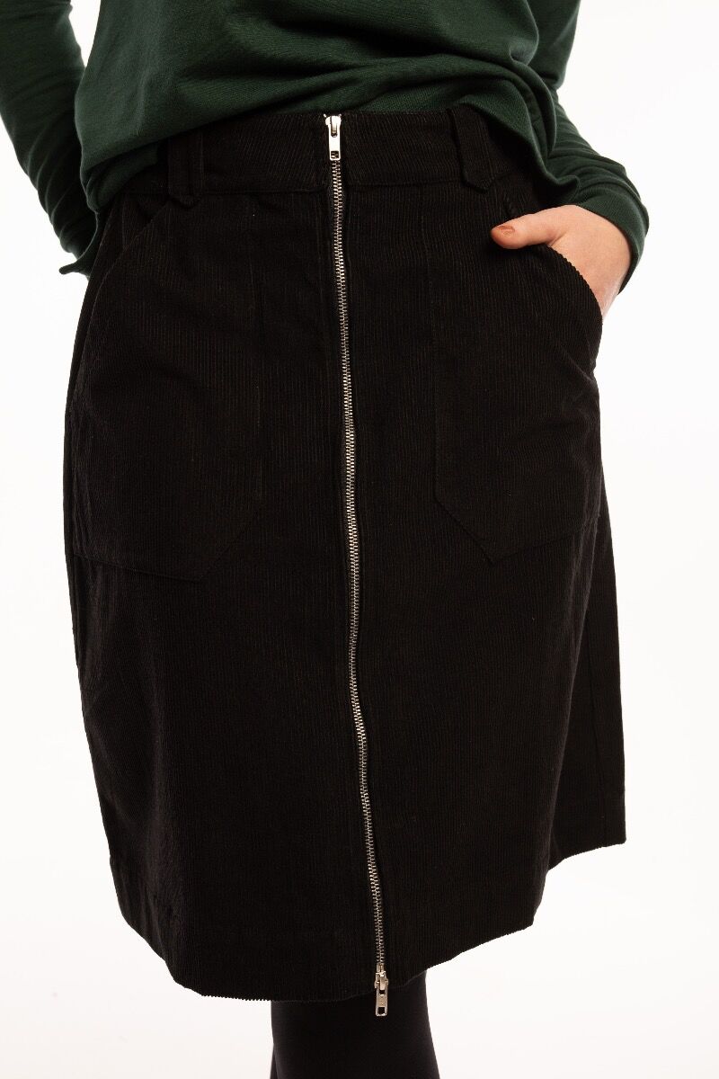 Danemadelaine Cord Skirt Black