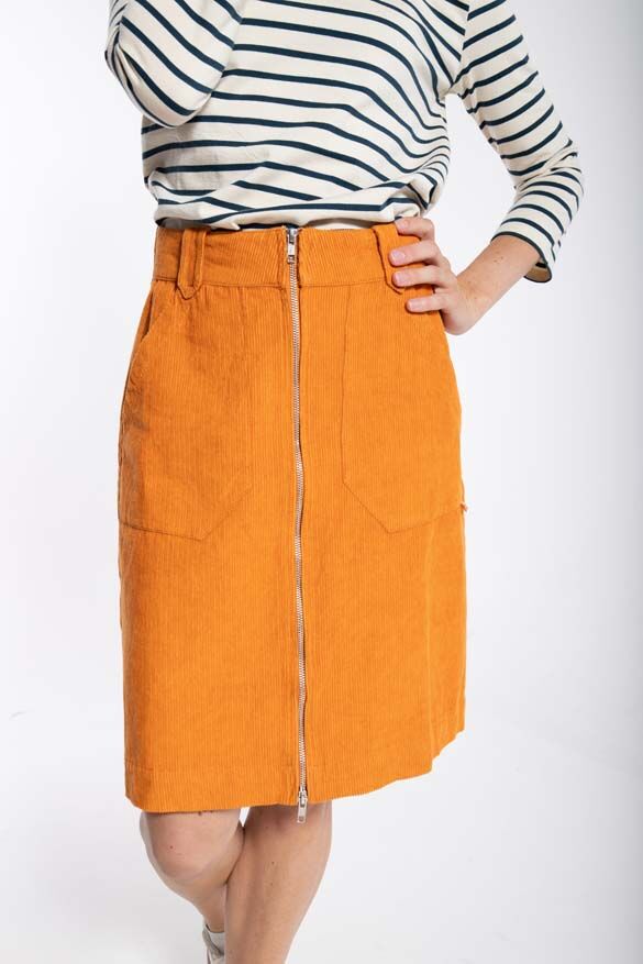 Danemadelaine Cord Skirt Honey