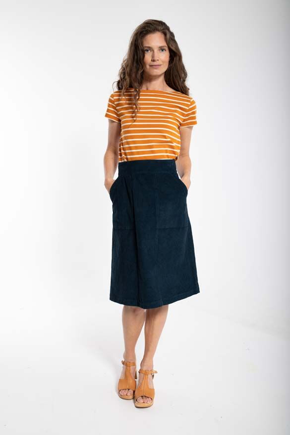 Danemaren Cord Skirt Dusty Navy