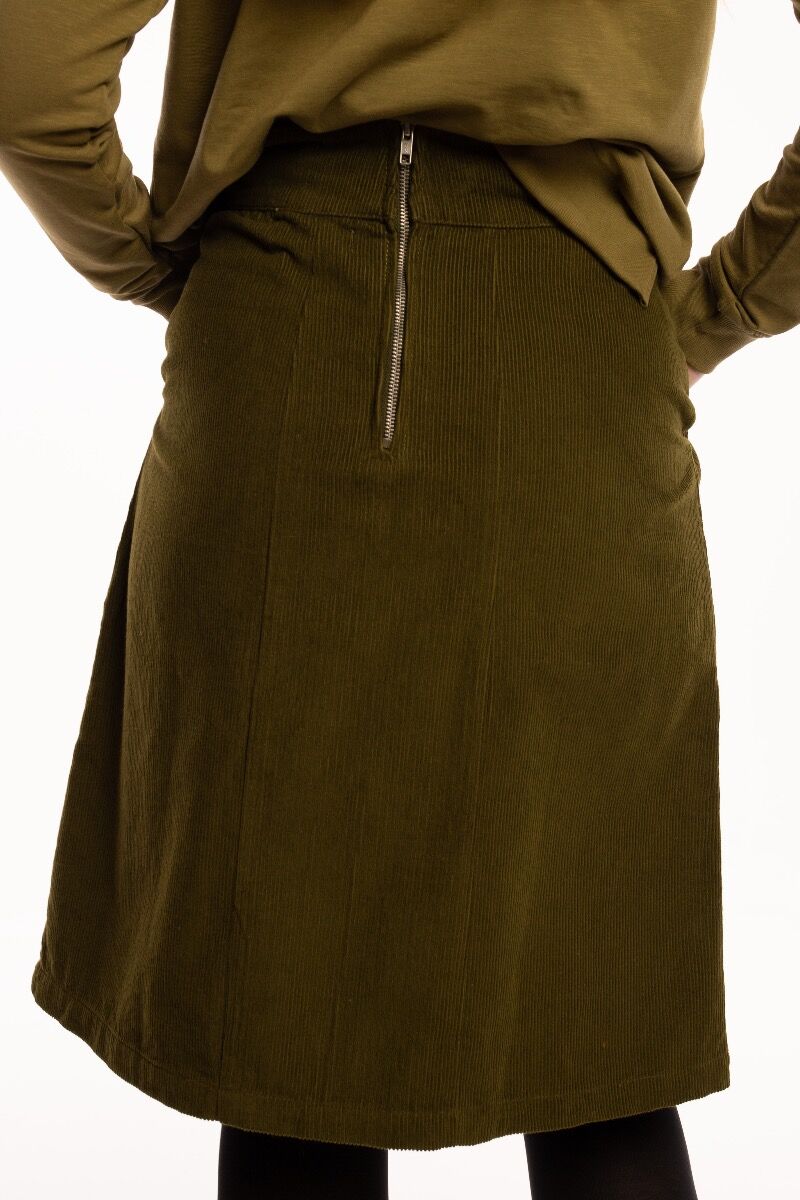 Danemaren Cord Skirt Olive