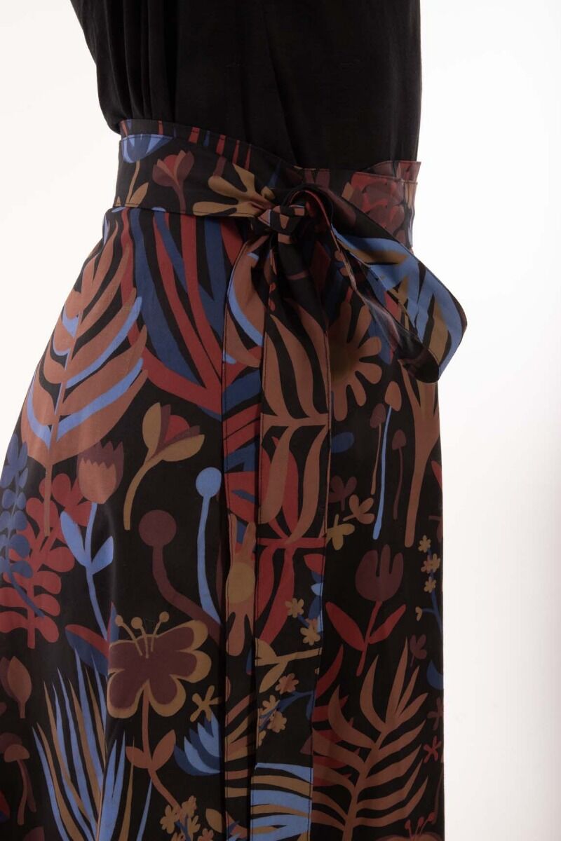 Danemikkelsen Poplin Skirt Berry/Chocolate WALKABOUT