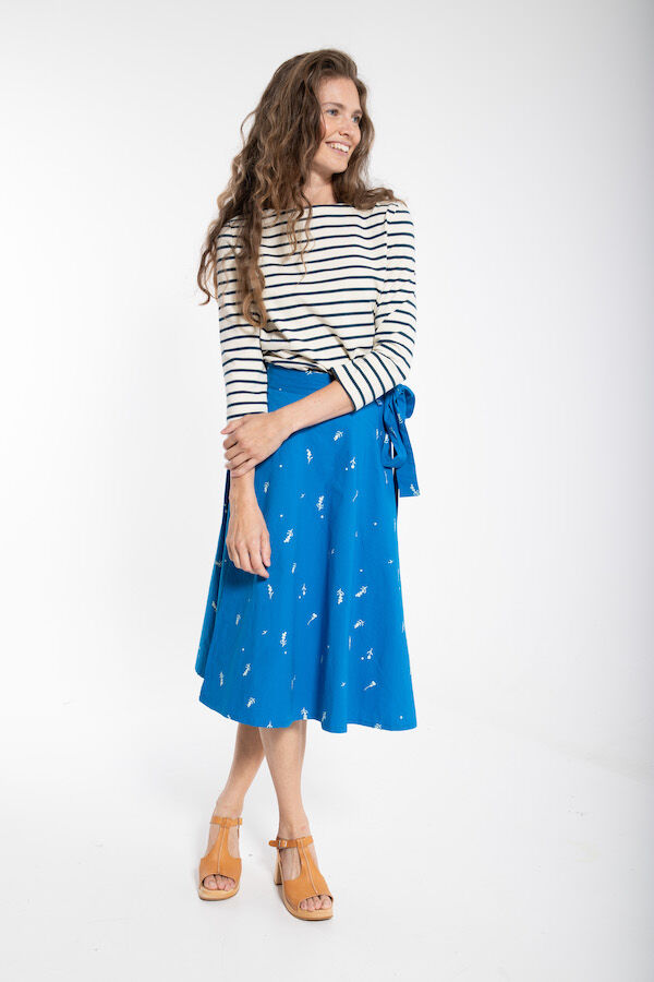 Danemikkelsen Poplin Skirt Warm Indigo/Chalk MARKBLOMST