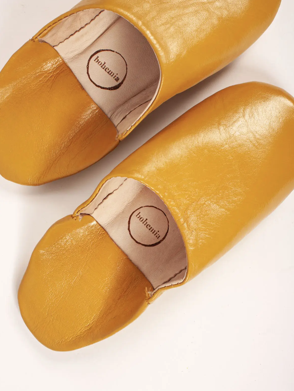 Marokkanske Babouche Tøfler Mustard