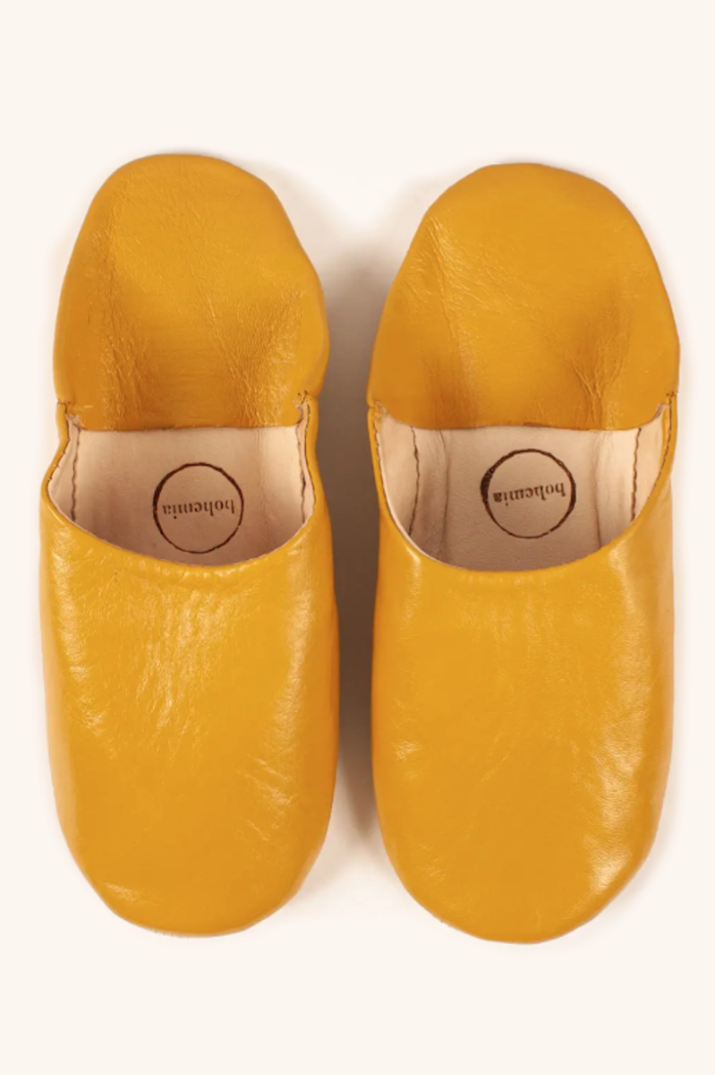 Marokkanske Babouche Tøfler Mustard