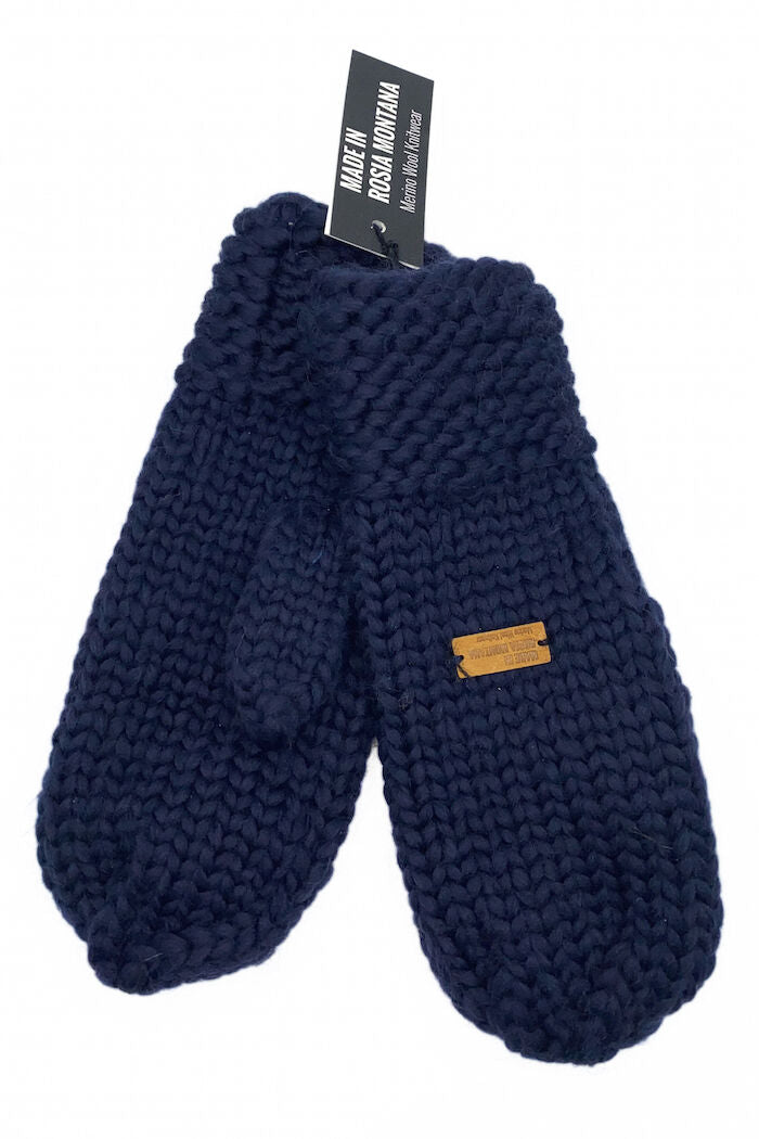 Håndstrikket Merinould Vanter Dress Blue