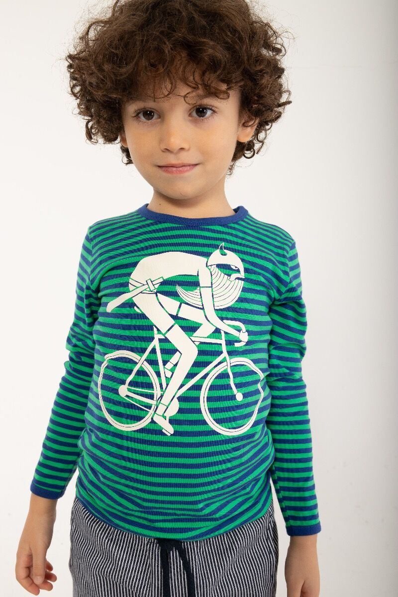 Danenorthpole Tee Green/Royal Blue BIKING VIKING