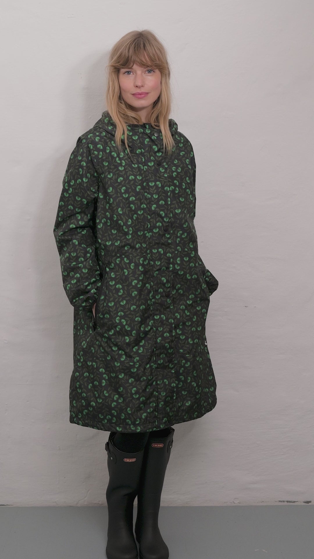 Danedith Rainjacket Black/khaki Fleurie