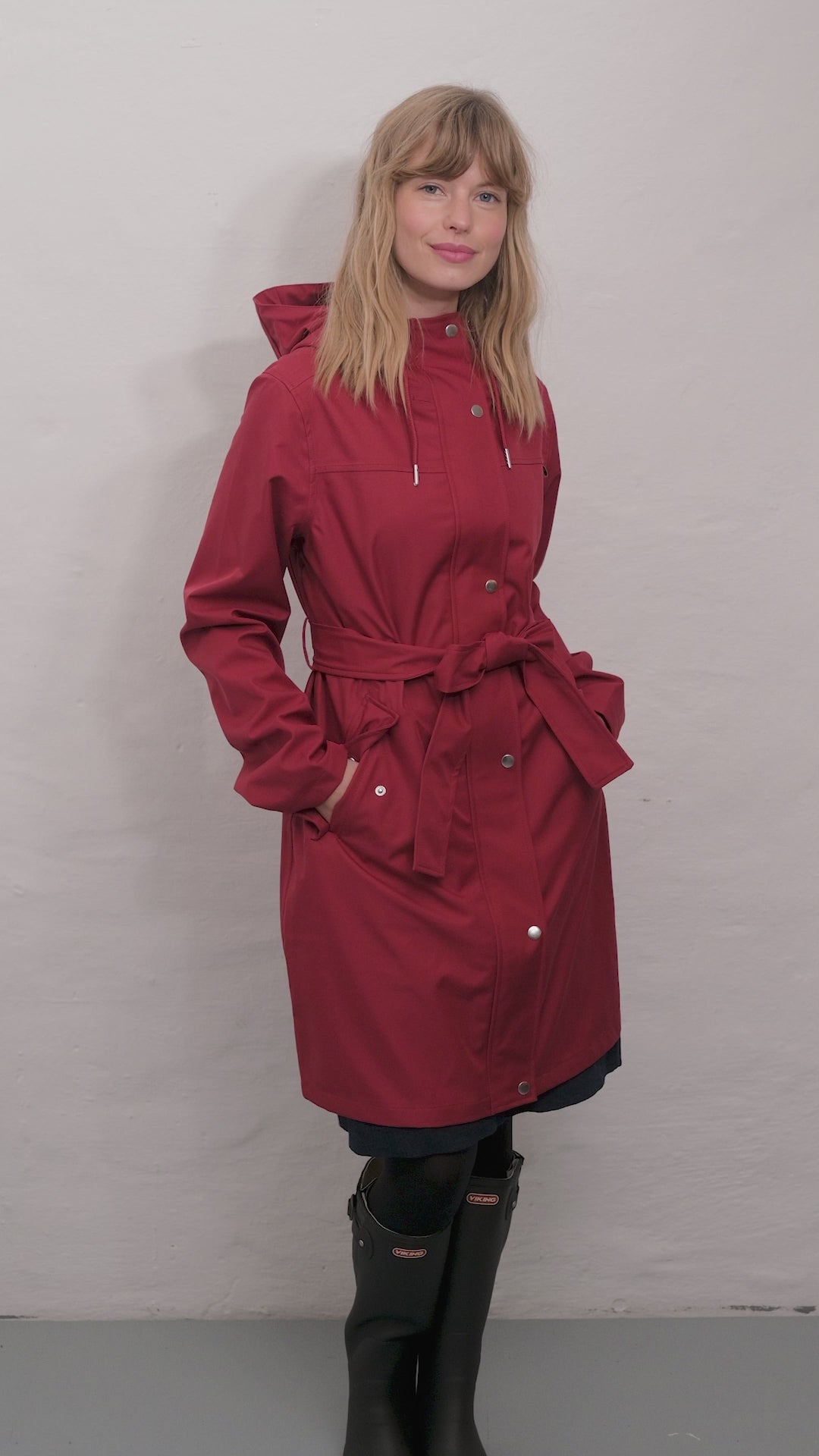 Danerainlover Raincoat Dark Red