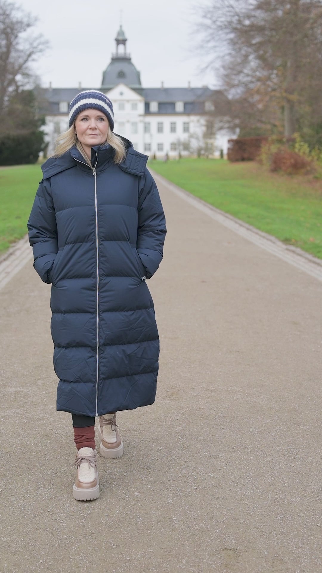 Danepuffin Down Winter Coat Dk Navy