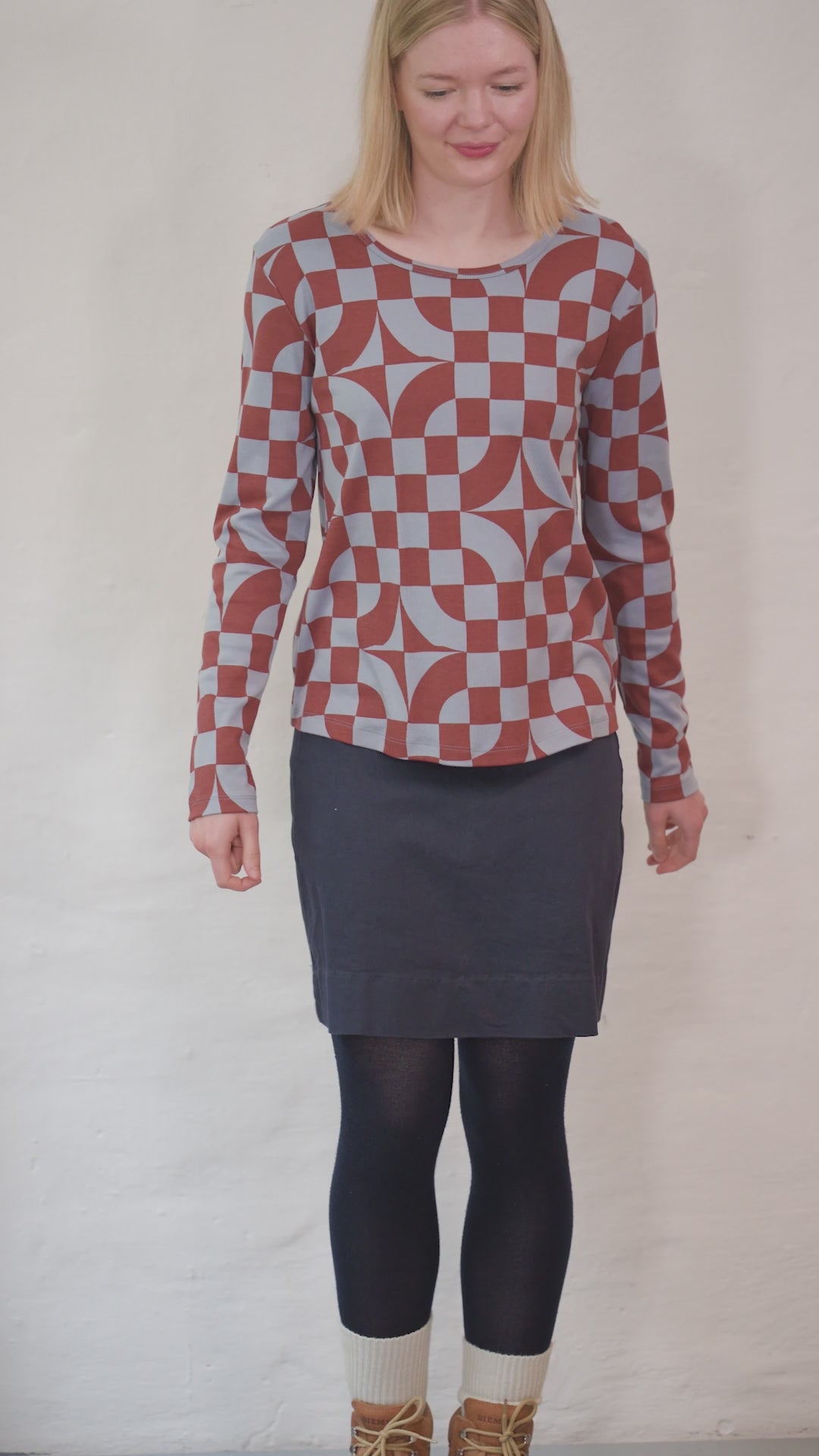 Danelotte Interlock Tee Lt Blue Grey CHECKITOUT