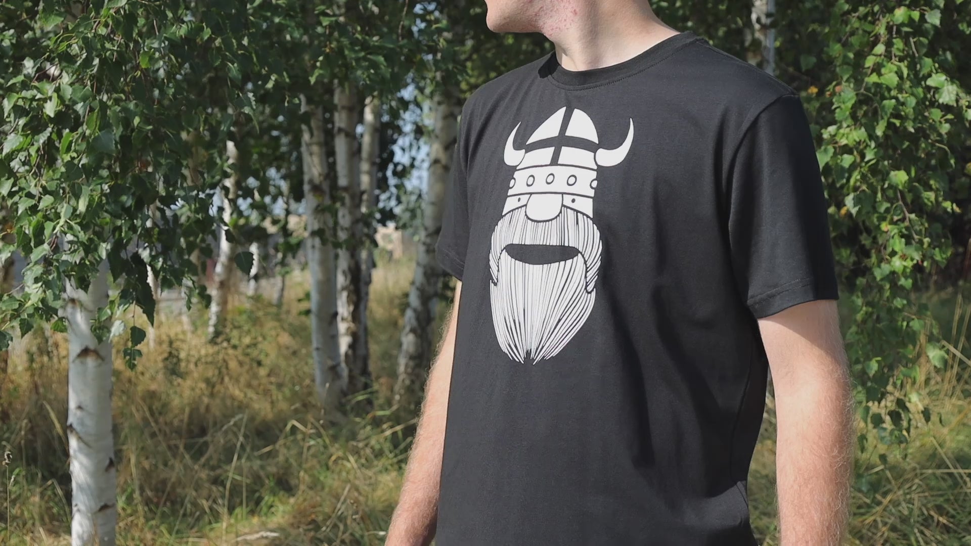 Herre t-shirt med viking