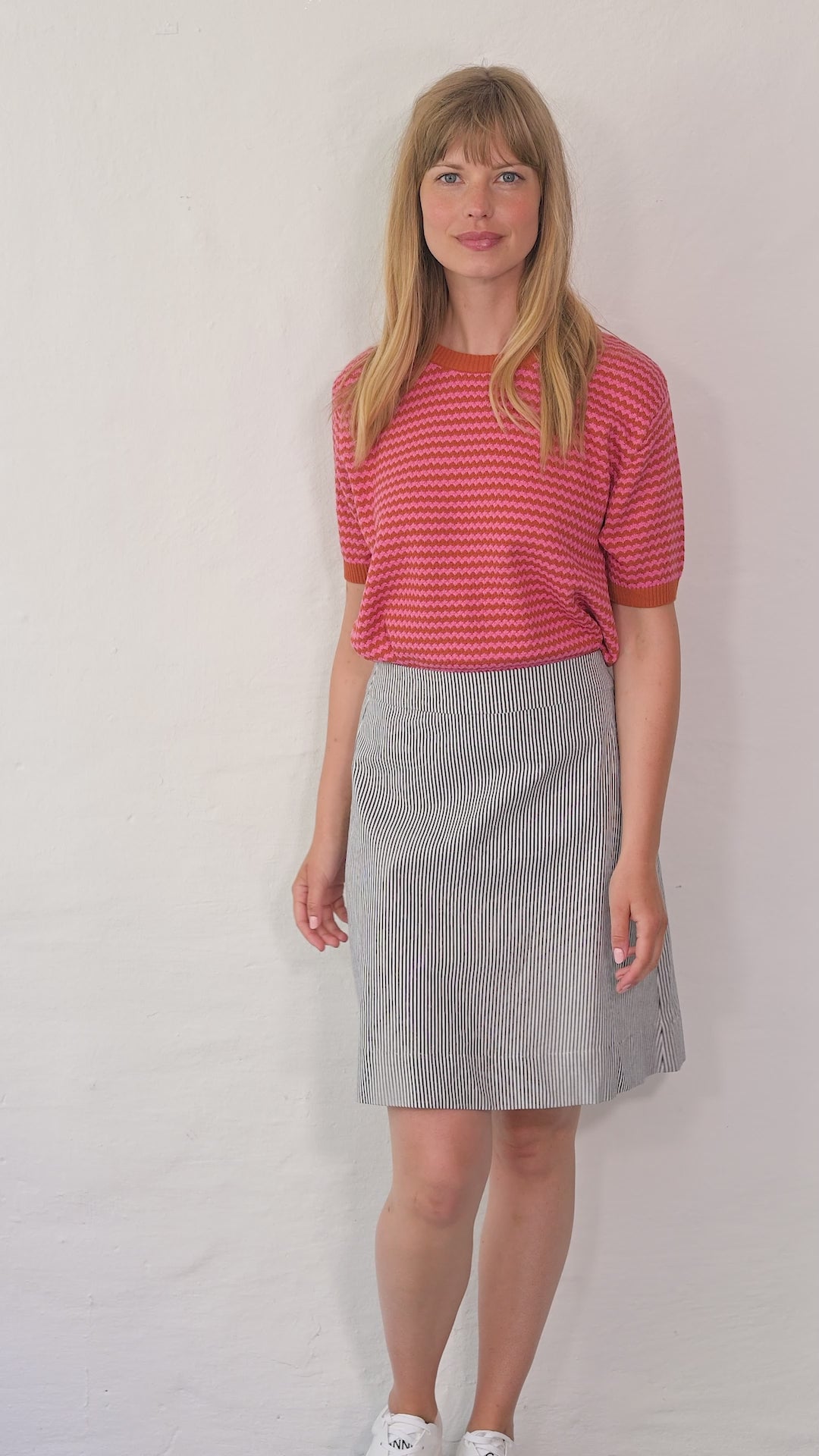 Danelondon Light Canvas Skirt Milkboy Stripe