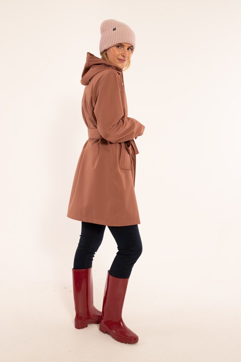 Danerainlover Raincoat Beige Rose