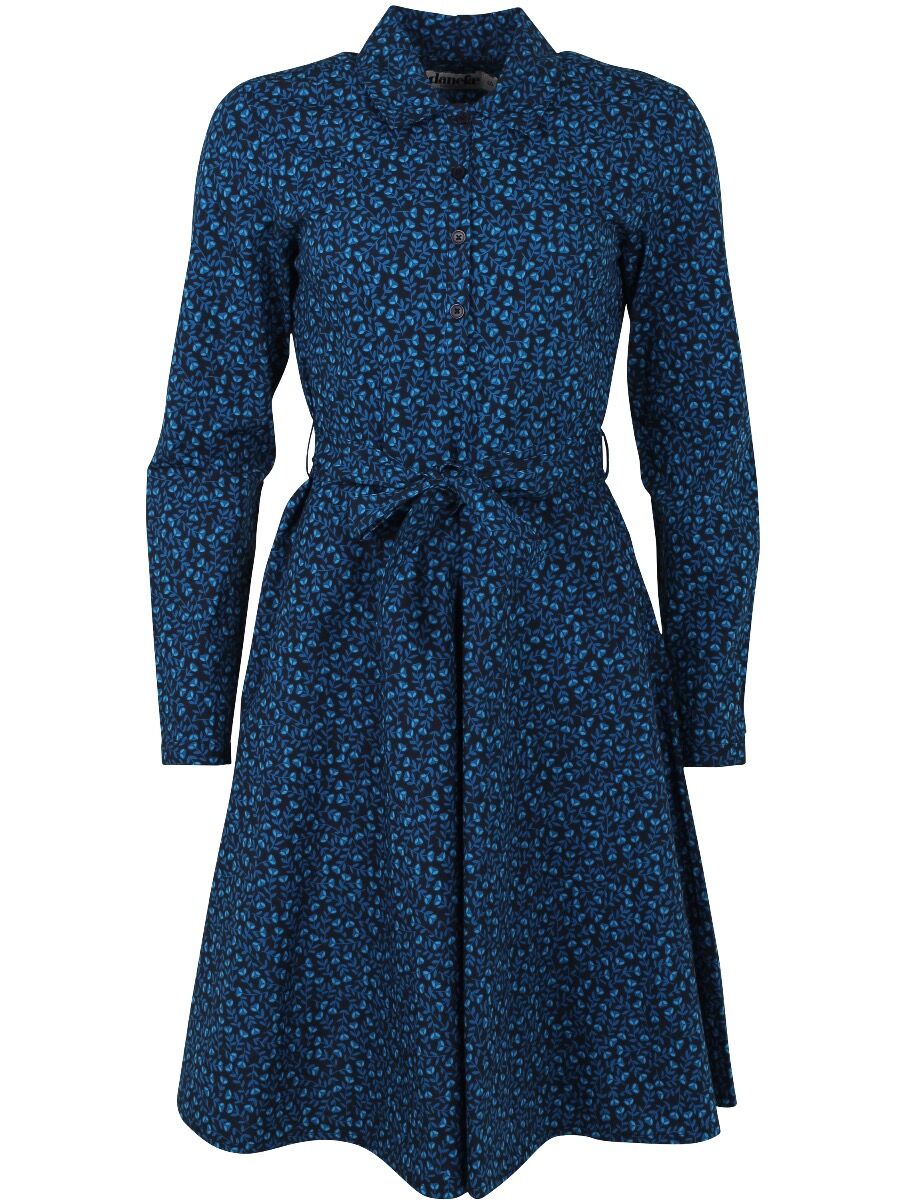 Daneribe Poplin Dress Dusty navy FLEURIE