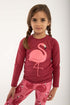 bluse med flamingo