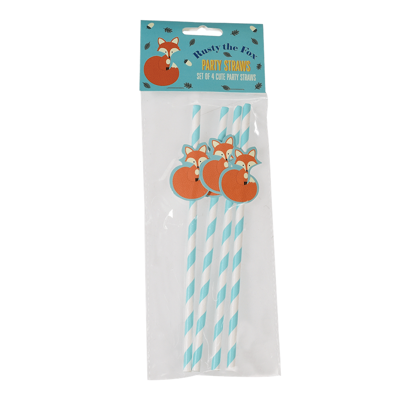 RL Paper Straw (Pack of 4) Rusty the fox