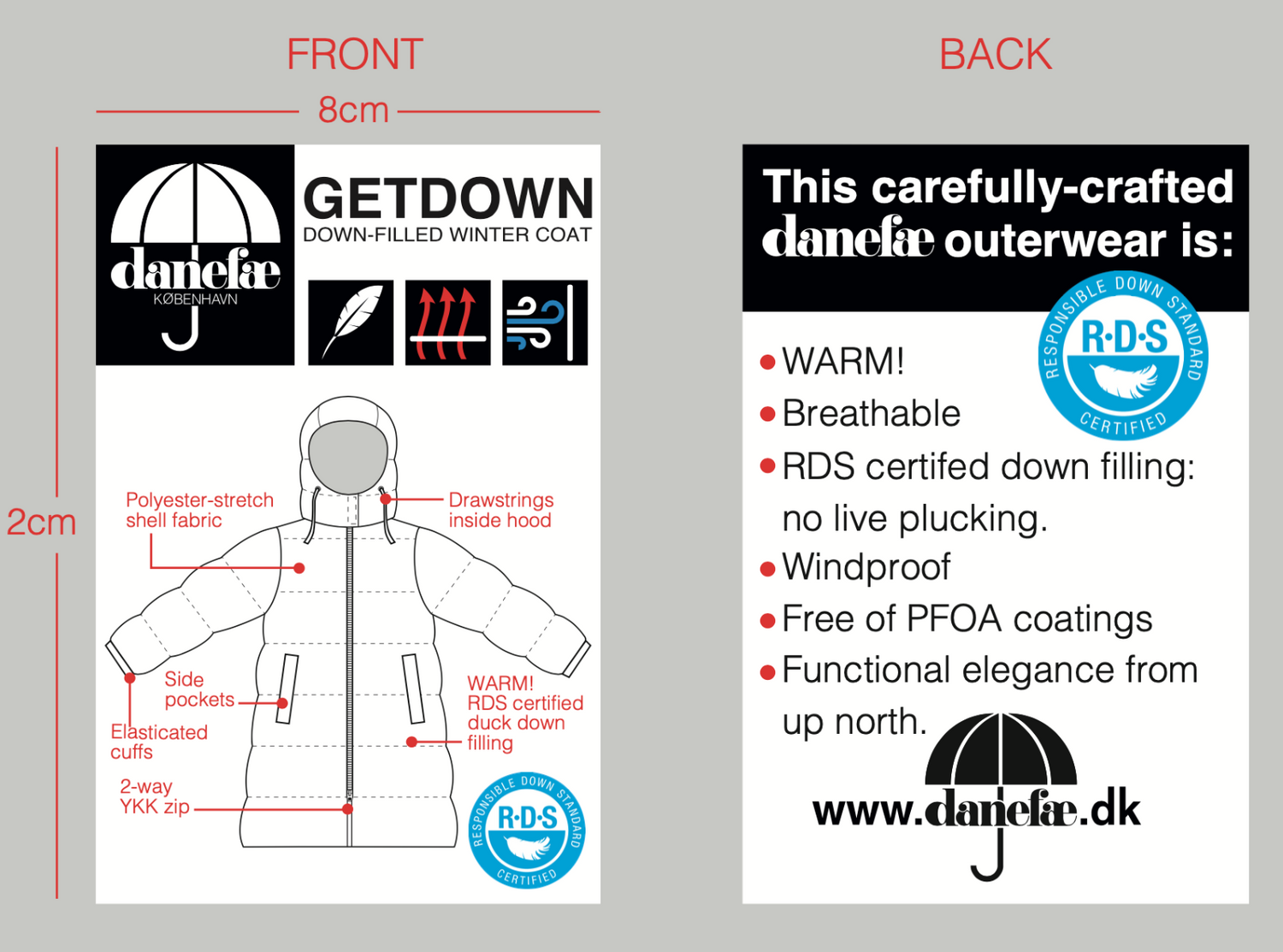 Daneget Down Winter Coat Green