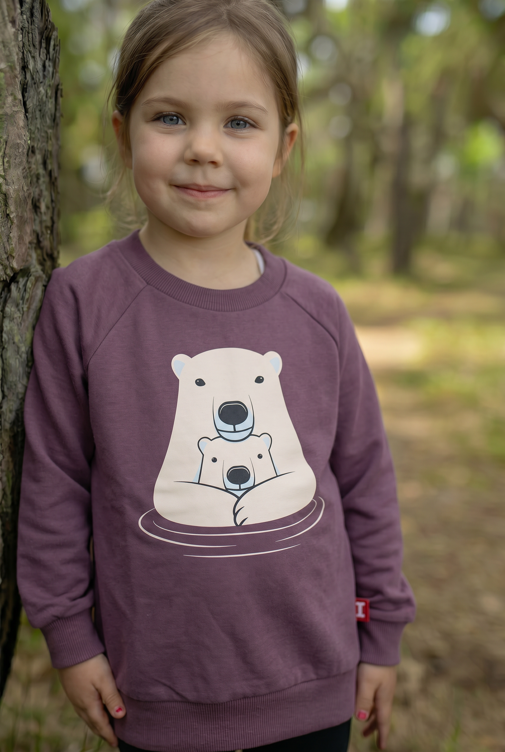 Dyrbellow Sweat Grey Plum ISBJOERNEMOR