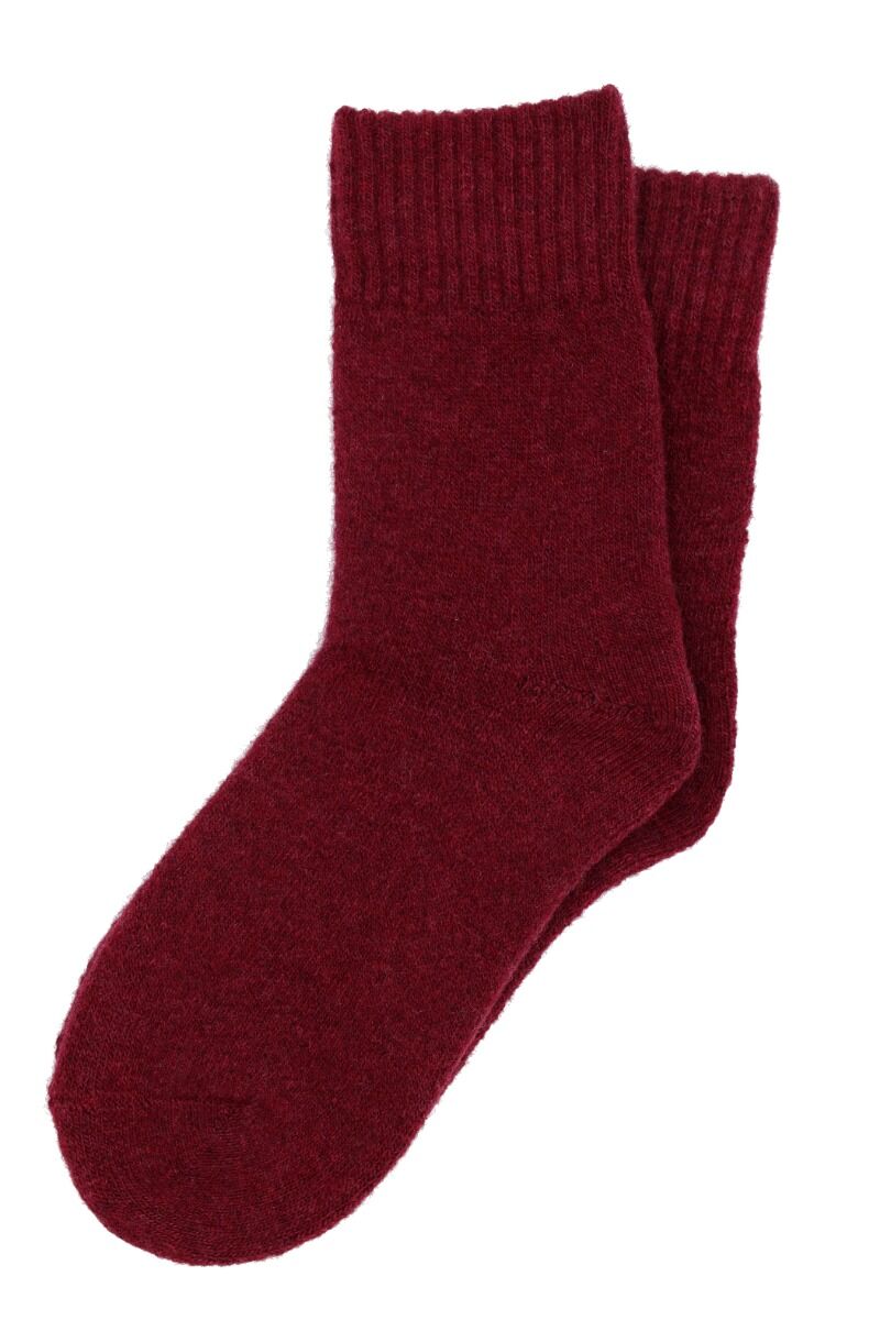 Danish Winter Wool Socks Red