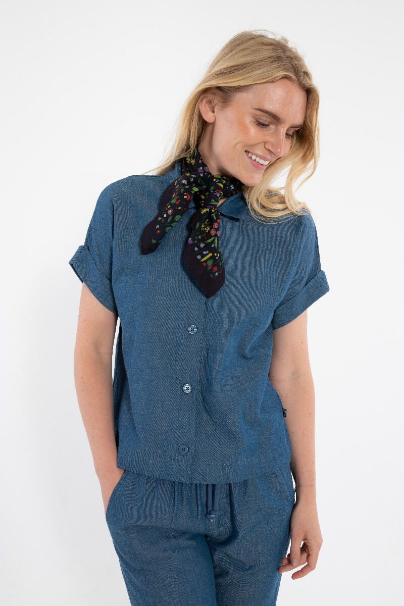 Danebesser Scarf Dk Navy BOTANICAL