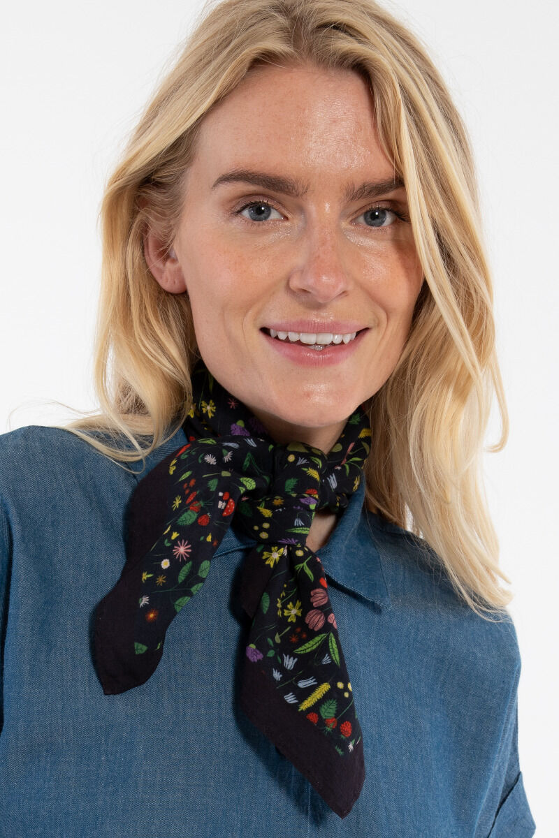 Danebesser Scarf Dk Navy BOTANICAL