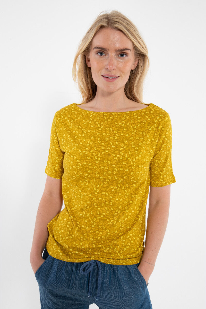 ORGANIC - Daneboatneck Viscose Slub Tee Occer FLEURIE
