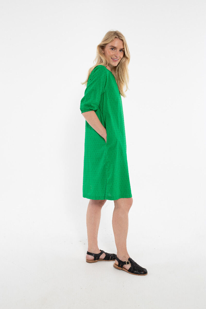 Danefresia Cotton Dot dress Green