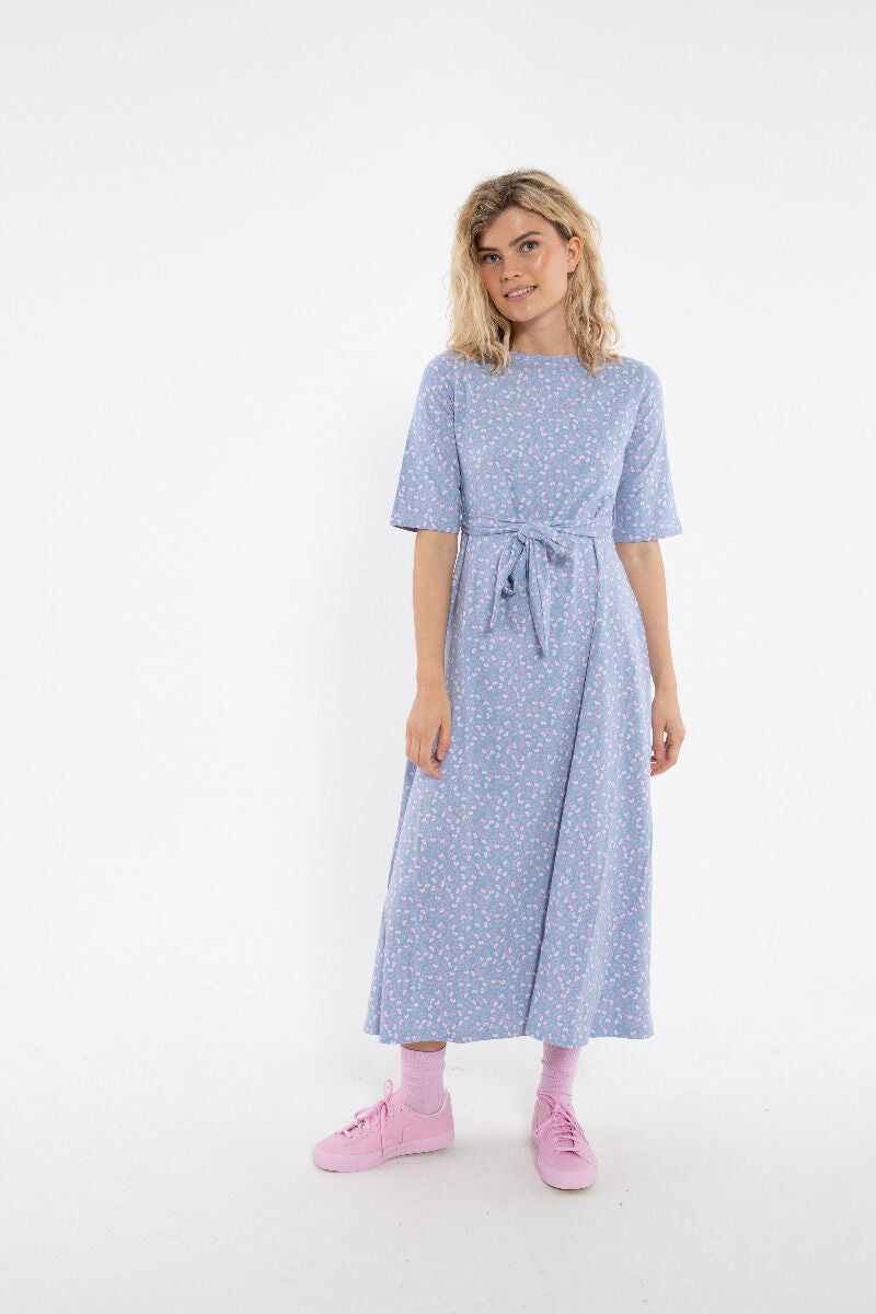 Daneflora Cotton Dress Light Blue FLEURIE