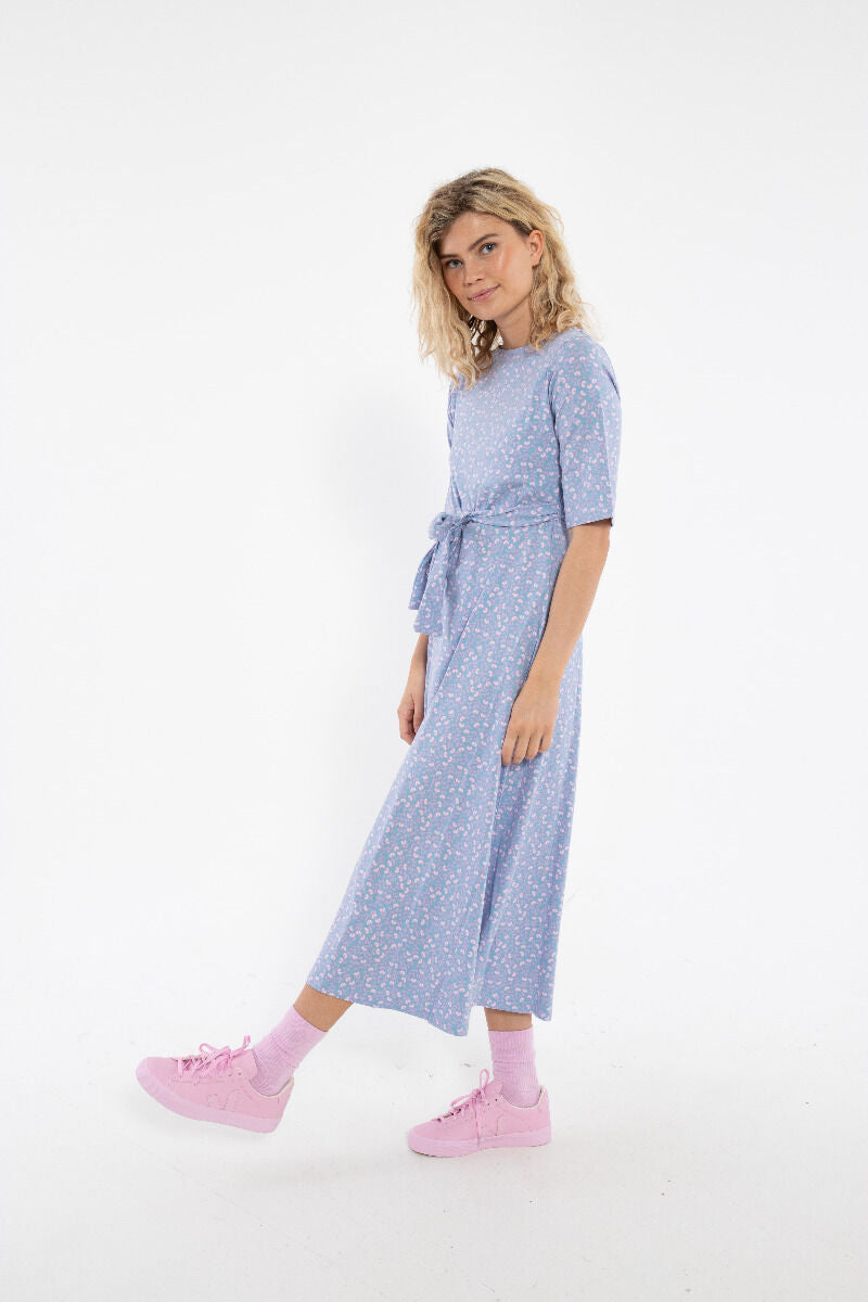 Daneflora Cotton Dress Light Blue FLEURIE