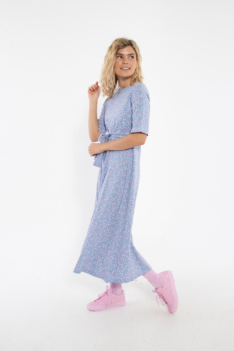 Daneflora Cotton Dress Light Blue FLEURIE