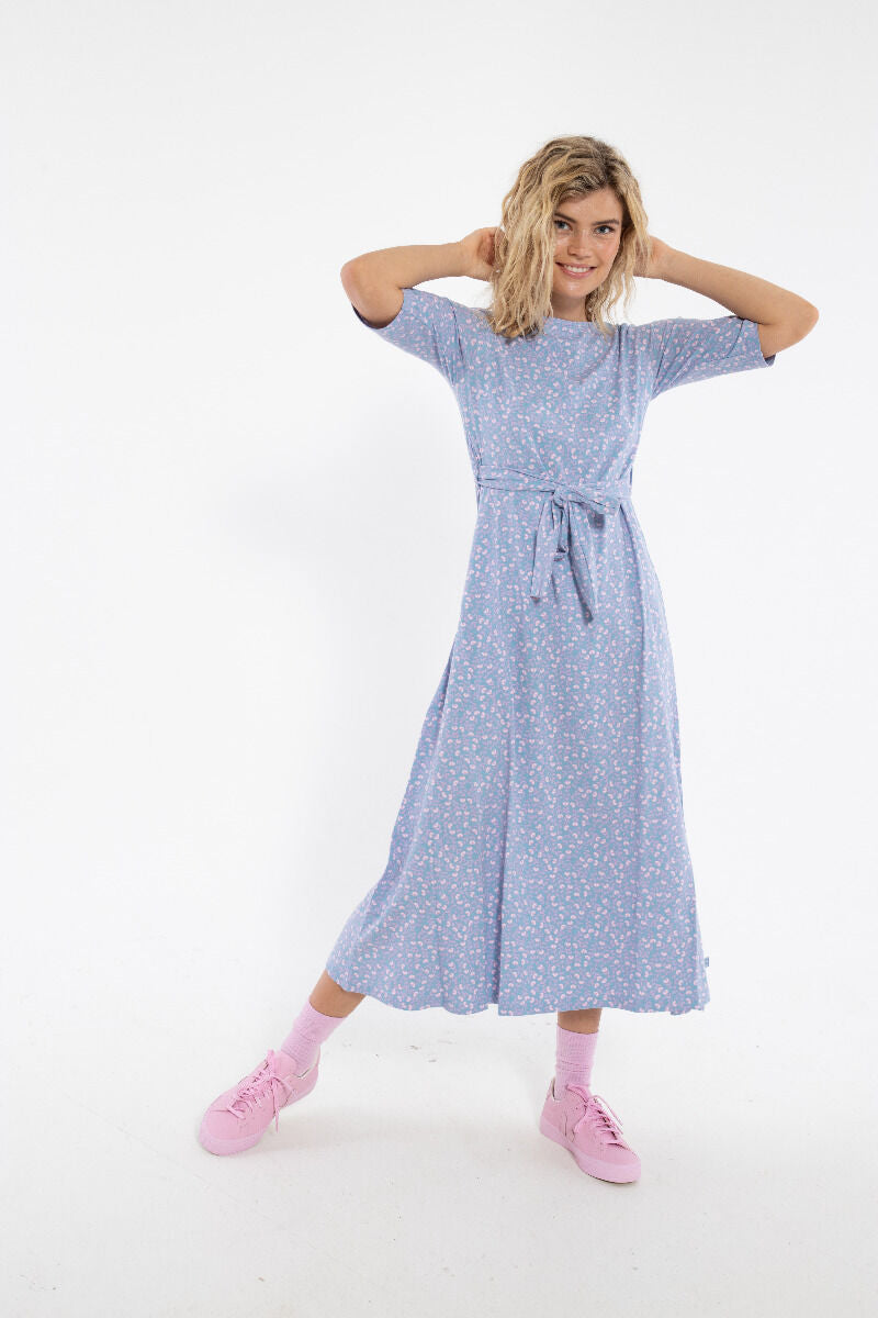 Daneflora Cotton Dress Light Blue FLEURIE