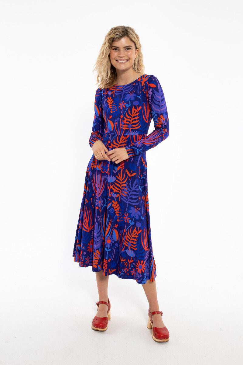 Danesigrid Viscose Dress Deep Marine WALKABOUT