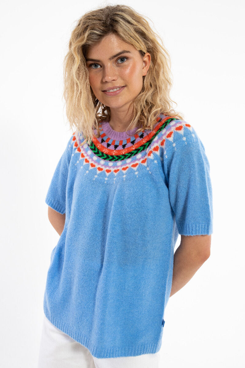 Danegooddeed Wool Sweater Tee Iceblue