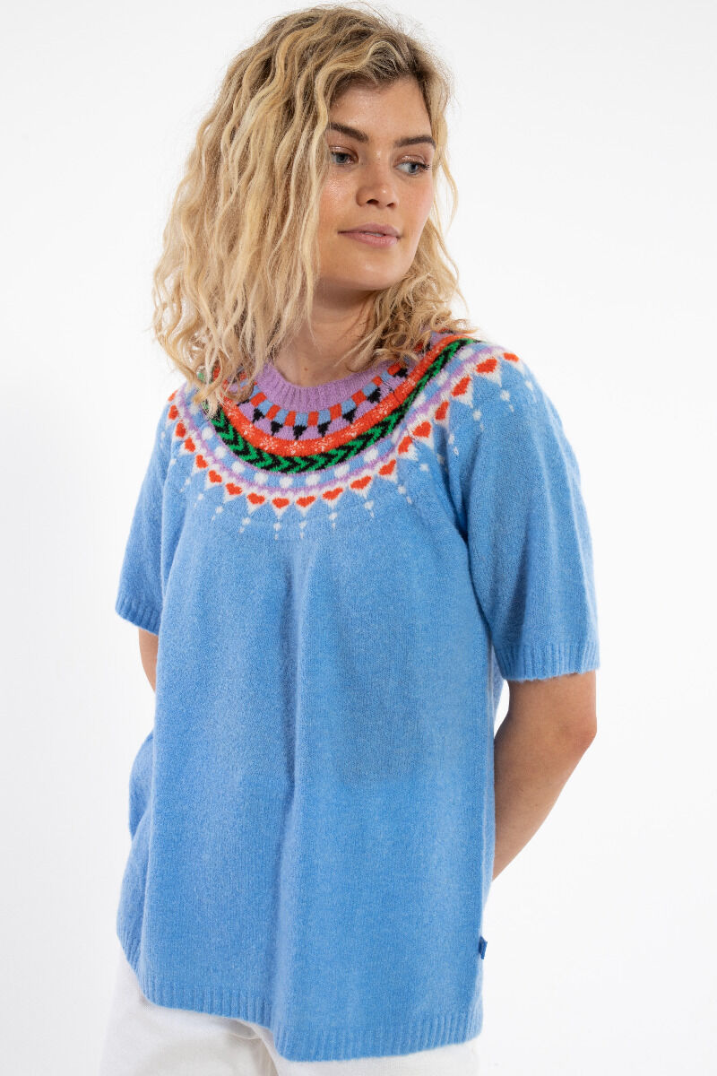 Danegooddeed Wool Sweater Tee Iceblue