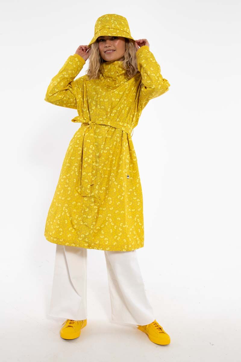 Danelisabeth Raincoat Dark Yellow FLEURIE