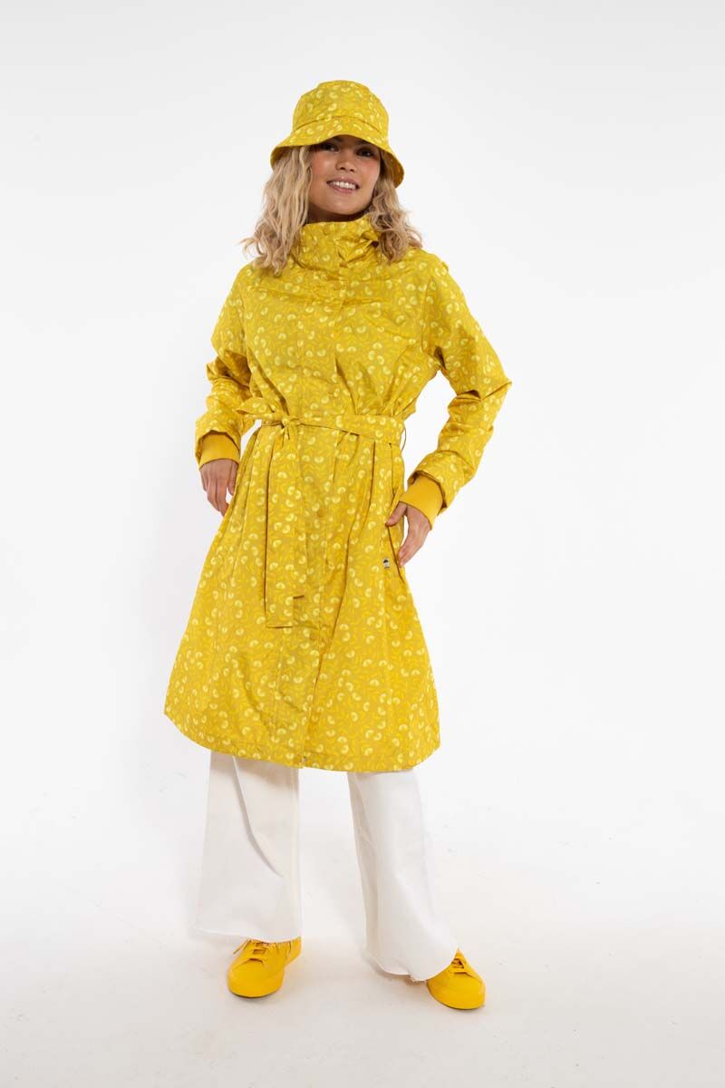 Danelisabeth Raincoat Dark Yellow FLEURIE