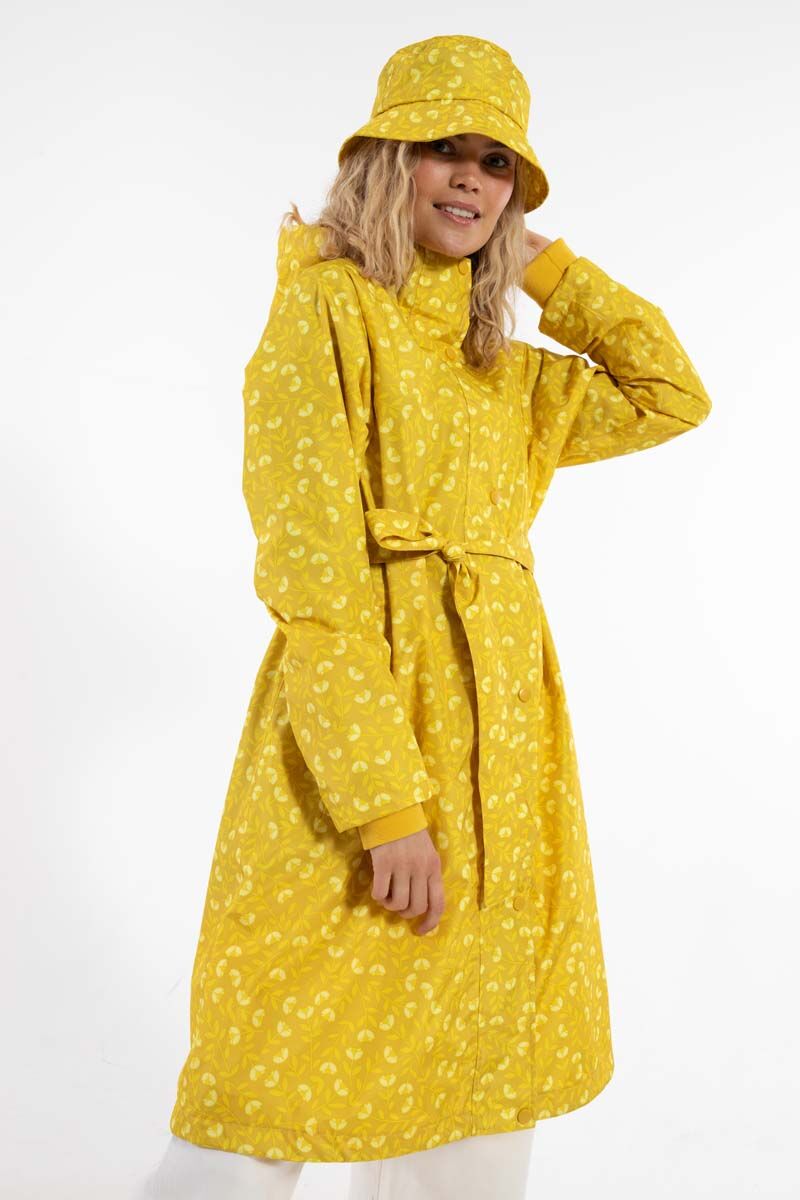 Danelisabeth Raincoat Dark Yellow FLEURIE
